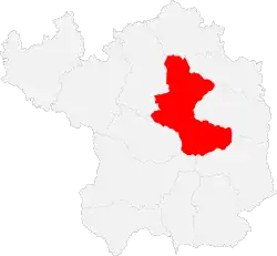 Location of Baota District within Yan'an