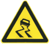 Slippery road surface