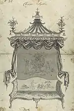 Proposed Chinese sofa by Thomas Chippendale (1753–1754)