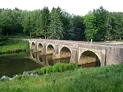 Chiny: St Nicholas's bridge on the River Semois