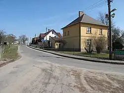 Crossroads in the centre of Chocnějovice