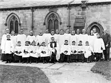 The choir at the church in the early 20th century