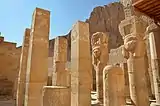 Tall stone columns arranged in rows