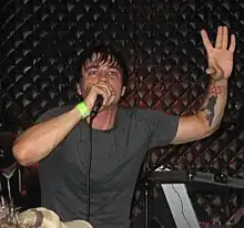 Cage performing a live show at the Triple Rock Social Club, Minneapolis, in 2009