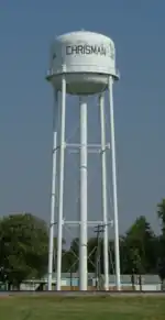 The water tower in Chrisman