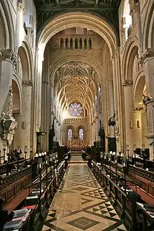 Oxford Cathedral, Orchard's vault is visible at the far end