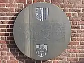 A plaque on Christchurch Spire