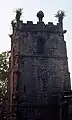 Garland on St Edmund's church tower