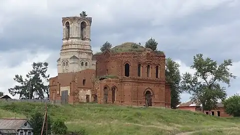 The current state of the Church (seen from the right bank of the Iset river); 2015