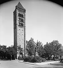 Witherspoon memorial in front of the Church of the Covenant in 1920