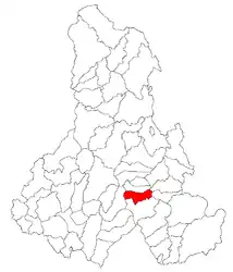 Location in Harghita County