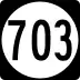 State Route 703 marker