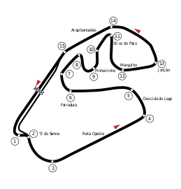 Layout of the Autódromo José Carlos Pace