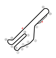 Layout of Riverside International Raceway