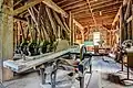 Milling machinery located inside the G.T. Wilburn Grist Mill.