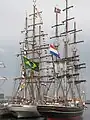 Cisne Branco and its twin ship "Stad Amisterdam"