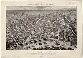 Map of Saigon in 1881.