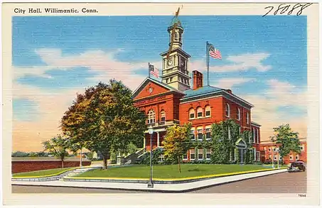 The town hall in the 1940s