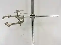 Clamp holder connecting clamp with ring stand