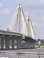 Clark Bridge at Alton, Illinois from the Missouri side.