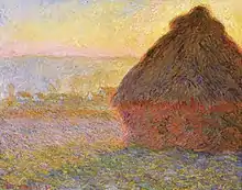 Grainstack. (Sunset.), 1890–91. Oil on canvas. Museum of Fine Arts, Boston.  W1289