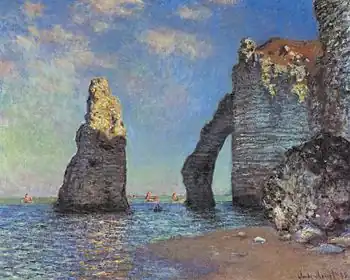 The Cliffs at Etretat, 1885, Clark Art Institute