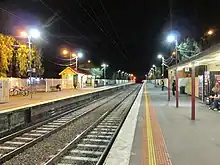 Platforms at old Clayton station before demolition