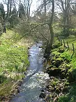 The Clerkland Burn at Clerkland House, looking towards Stewarton.