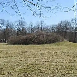 Prehistoric Edgington Mound on U.S. Route 52