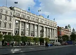 View of department store building from the opposite side of the street