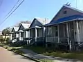 Shotgun houses on Cleveland Avenue in Durkeeville, Mid-Westside.