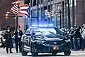 Sheriff cruiser at Cleveland St. Patrick’s Day Parade with CCSD Honor Guard behind