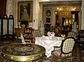 Victorian drawing room display of furniture and fittings, in Reception Rooms.