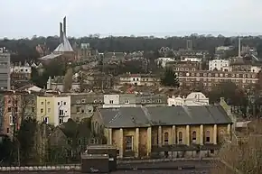 Clifton Cathedral (background left) with ProCathedral (foreground right)