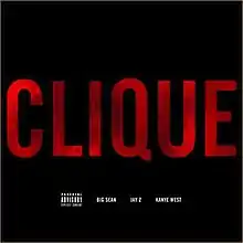 Cover art displaying the title "Clique" in red caps