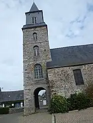 The bell tower of the church of Saint-Pierre, in Plurien