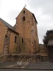 The bell tower of the church