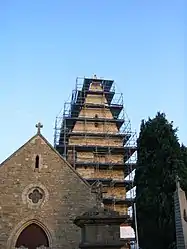 The church of Saint-Martin during its restoration in 2004