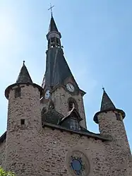 The tower of the church in Naucelle