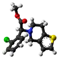 Ball-and-stick model clopidogrel