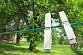 Clothes pins (or pegs) on a clothes line