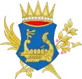 Coat of arms of the former Kingdom of Illyria featuring an Eastern crown