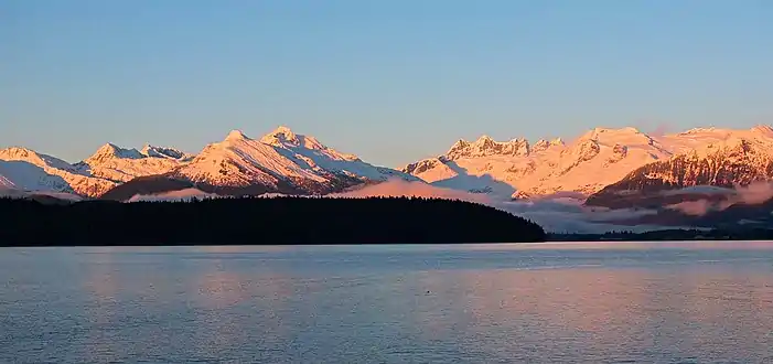 Mt. Stroller White is first peak to left of center