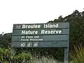 A directional sign at Broulee Island