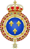 The lesser coat of arms of France as used by the Government of Illinois Country