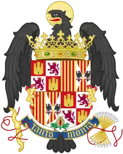 Coat of arms as queen (1492–1504)