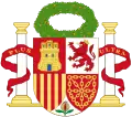 Coat of arms of the First Spanish Republic. Civic Crown version