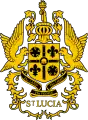 Arms of Saint Lucia from 1967 to 1979.