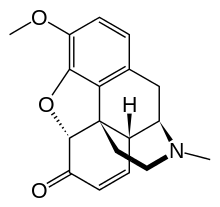 Chemical structure of codeinone.