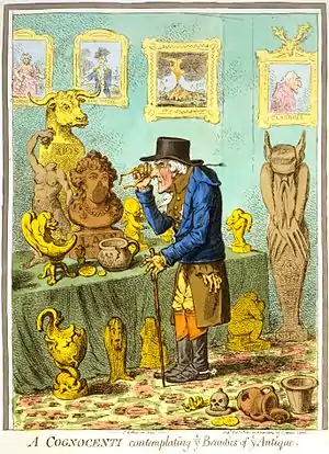 Cognocenti, Gillray Cartoon, 1801